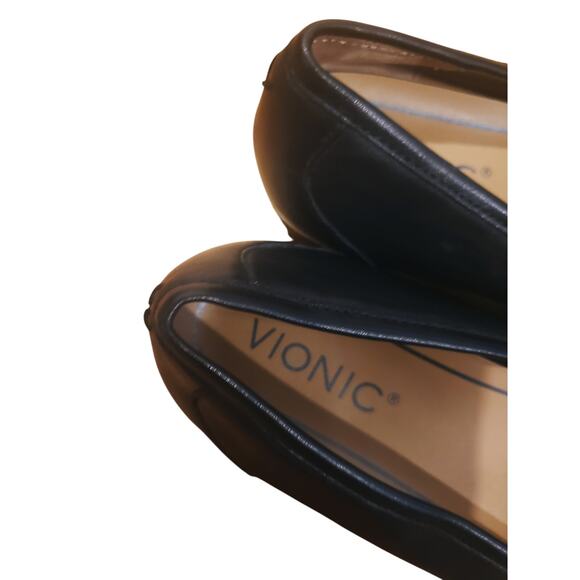 Vionic Savannah Flat Leather and Suede Loafer Spotted Black/White Size 7.5 - Picture 9 of 10